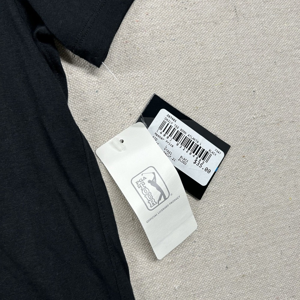 Levelwear Shirt Womens L Golf Atlanta Tour Championship East Lake Solid Black - Picture 3 of 10